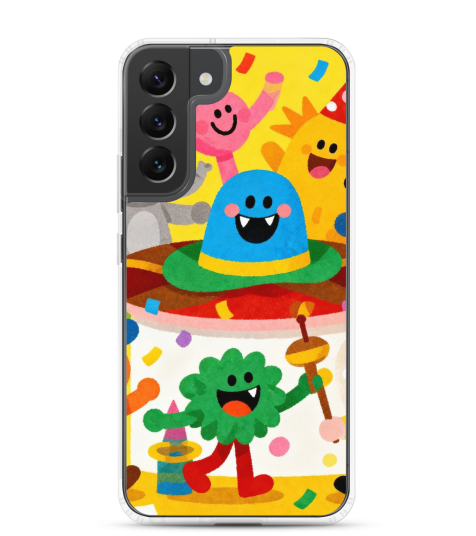 "Colorful Chaos" Clear Phone Case