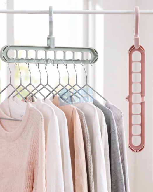 9-Hole Space-Saving Clothes Organizer Hanger
