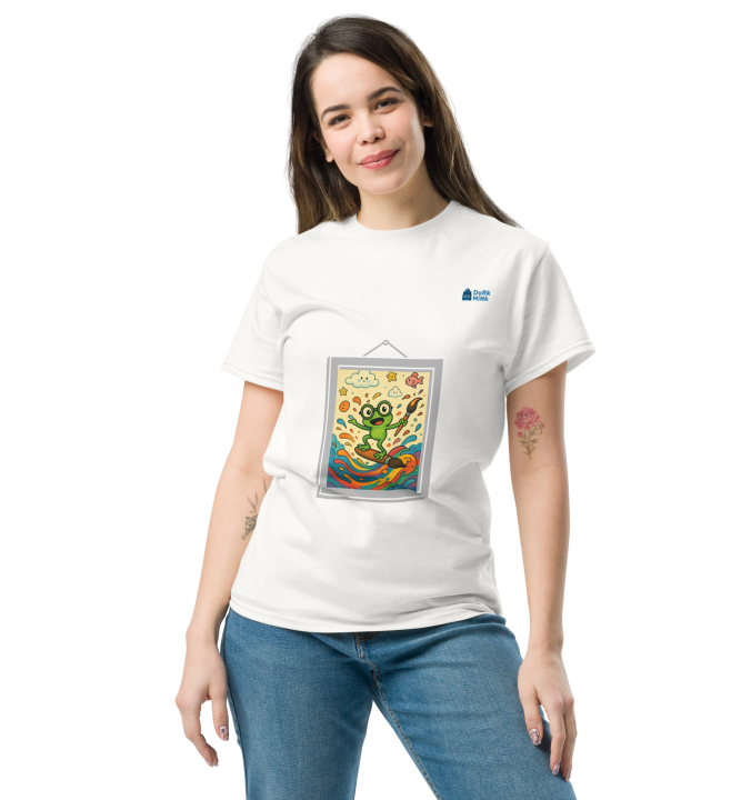 "Pip the Paintbrush Surfer Frog" T-Shirt